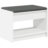  Klupa za hodnik s jastukom s policom Bijeli 63 x 38 x 45 cm | Eponuda.ba