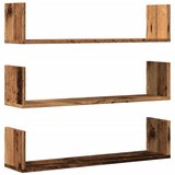  Zidne police 3 kom boja staro drvo 80x18x18cm konstruirano drvo | Eponuda.com