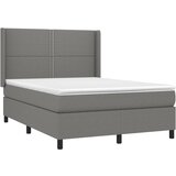  box spring s madracem LED tamnosivi 140x190 cm tkanina | shoptok.hr