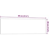 vidaXL Zidna magnetna ploča bijela 80 x 30 cm od kaljenog stakla | shoptok.hr