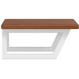  Zidna polica za umivaonik od čelika i masivne hrastovine Smeđa 50 x 50 x 2.5 cm | Shoptok.si