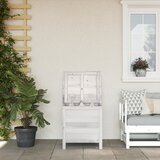 The Living Store Vrtna škatla za shranjevanje bela 50x49x56,5 cm trdna jelka - Vrtna Škatla Za Shranjevanje, (21460035) Cene
