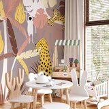  Foto tapeta - Cheetahs in the jungle - landscape with exotic animals with palm trees for children 500x350 Vodootporna | shoptok.hr