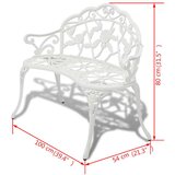  Klupa 100 cm lijevani aluminijum bijela | shoptok.hr