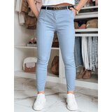 DStreet Spodnie damskie slim fit z paskiem LINESKA niebieskie | shoptok.hr