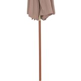  Dvojni senčnik z lesenim drogom 270 cm taupe barve, (20729454) | Shoptok.si