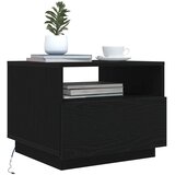  Klub stolić s LED svjetlima crni hrast 50x49x40 cm | shoptok.hr
