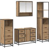 vidaXL Komplet pohištva za kopalnico s predalom 4 pcs artisan hrast, (5000092900) | Shoptok.si