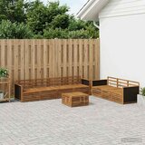  Set vanjskih sofa 8 pcs Prirodna 79 x 79 x 37 cm | shoptok.hr