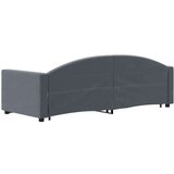  Izvlečna dnevna postelja s predali temno siva 80x200 cm žamet, (20936882) | Shoptok.si