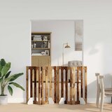  Preklopna ogradica za kućne ljubimce 4 pcs Drvo hrasta | shoptok.hr