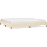 The Living Store Posteljni okvir brez vzmetnice krem 200x200 cm blago - Posteljni Okvir, (21531759) | Shoptok.si
