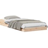 Krevetna konstrukcija Prirodna 100 x 220 cm Čvrsto borovo drvo | shoptok.hr