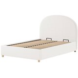 Vipack Bijeli tapecirani bračni krevet s prostorom za odlaganje s podnicom 140x200 cm Moon – | shoptok.hr