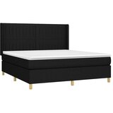  box spring s madracem LED crni 160x200 cm od tkanine | shoptok.hr
