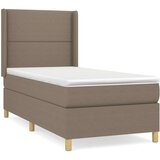  Krevet s oprugama i madracem smeđesivi 90x200 cm od tkanine | shoptok.hr