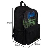 Kruzzel školski ruksak s gaming motivom i torbom za tjelesni, crni, 22 l, 44 cm | shoptok.hr