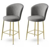 Hanah home alte - grey, gold greygold bar stool set (2 pieces)