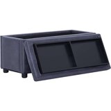 Tabure s prostorom za shranjevanje 87,5 cm sivo umetno usnje, (21027606) | Shoptok.si