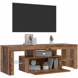 TV ormarić LED boja drva 120 x 36,5 x 40 cm konstruirano drvo | Eponuda.com