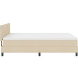  Postelja z vzmetnico z vzmetnico krema 160 x 200 cm blago, (5000141853) | Shoptok.si
