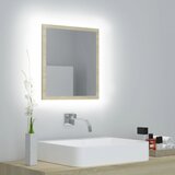 vidaXL LED opalniško ogledalo sonoma hrast 40x8,5x37 cm iverna pl. | Shoptok.si