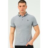 Dewberry T8586 MEN'S POLO NECK T-SHIRT-GREY-2 | Shoptok.si