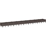 Maison Chic Cvetlično korito - Cvetlični Lonec z zatiči rjavo 362,5x42,5x28,5 cm PP, (21789377) | Shoptok.si