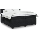  Krevet s oprugama i madracem crni 200x200 cm baršunasti | shoptok.hr