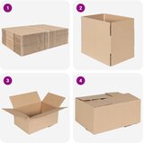 PREKLOPNA kutija 50 pcs Prirodna 30 x 21,5 x 14 cm Karton | Eponuda.com