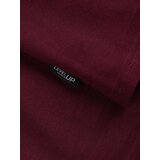 Ombre Men's cotton t-shirt with pocket - maroon | ePonuda.com