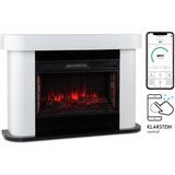 Klarstein aargau smart, električni kamin, 1000/2000 w, led, 18 - 27 ° c, tjedni timer, bijeli | shoptok.hr