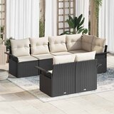  Sjedeća garnitura za vrt 7 kom. Crna Poli ratan 242.5 x 132.5 x 69 cm | shoptok.hr