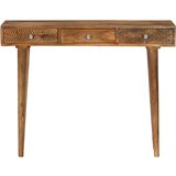  Konzolna mizica iz trdnega mangovega lesa 102x30x79 cm, (20656238) | Shoptok.si