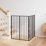  Vrata za pse 2 pcs Crna 80 x 100 cm Cinkani čelik Cijene