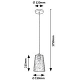 Rabalux azurine, visilica E27 1x40W, zlato | Eponuda.com