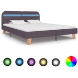  Posteljni okvir z LED osvetlitvijo taupe blago 160x200 cm Cene
