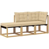 3 3 kom. Sekcionalna sofa Masivno bagremovo drvo, Tekstilen | shoptok.hr