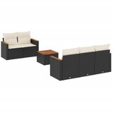  The Living Store Vrtna sedežna garnitura 6-delna z blazinami črna poli ratan - Vrtna Sedežna Garniture, (21452493) | Shoptok.si