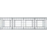  Gabionski uzdignuti krevet 2 pcs Srebrno 200 x 50 x 80 cm | shoptok.hr