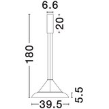 Nova Luce Mat bijela LED viseća svjetiljka aluminijska sa sjenilom od akrilnog stakla ø 40 cm Mantle – | shoptok.hr