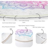 Mila Home Bijeli/ružičasti periv/pogodan za robotski usisavač okrugli tepih ø 80 cm Comfort – | shoptok.hr