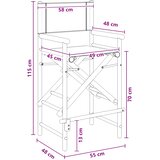  Sklopiva stolica za direktore 2 pcs Prirodna Bambus | shoptok.hr