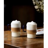 Vialli Design Plave staklene šalice u setu 2 kom za cappuccino 350 ml Livio – | shoptok.hr