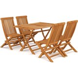 5-dijelni vrtni blagovaonski set od masivne tikovine | shoptok.hr
