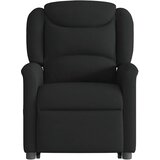  Masažni naslonjač na podizanje od tkanine crni | shoptok.hr