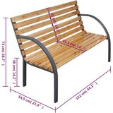  Vrtna klupa 112 cm od masivne jelovine | shoptok.hr
