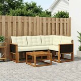  Set vanjskih sofa 5 kom. Prirodna i krem | shoptok.hr