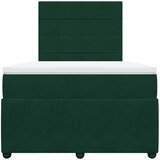 Box spring krevet s madracem tamnozeleni 120x200 cm baršunasti | shoptok.hr