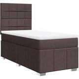 Maison Chic Box spring postelja - Vzmetna postelja z vzmetnico temno rjav 90x190 cm blago SL5029, (21904513) | Shoptok.si